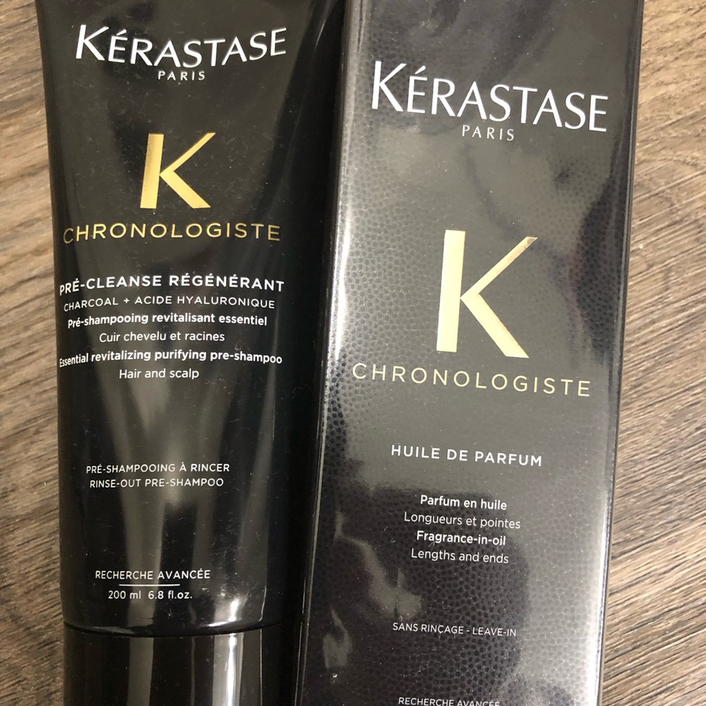 Pre-cleanse shampoo and hair oil